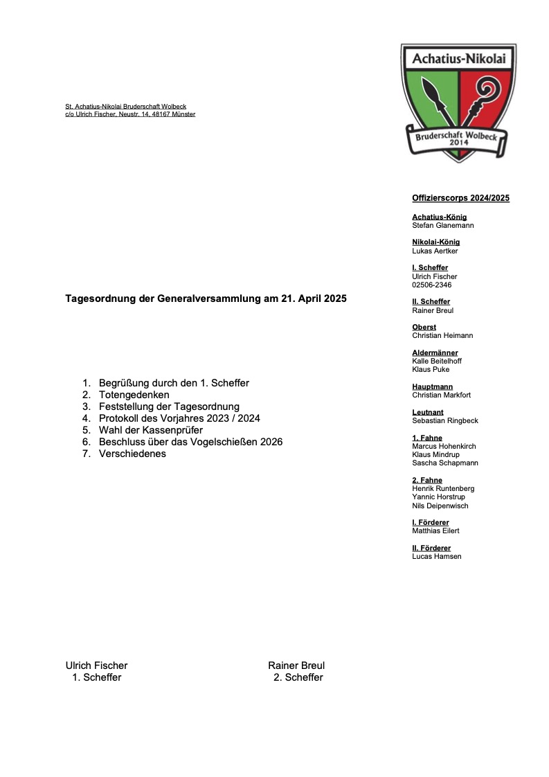 Generalversammlung 2025